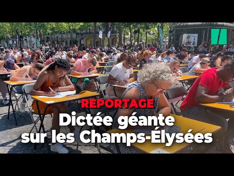 À Paris, ces participants à la dictée géante sur les Champs-Élysées n'étaient pas sereins