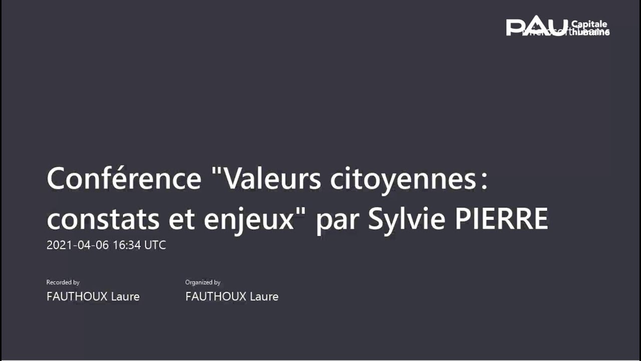 Cité éducative  : conférence "valeurs citoyennes"