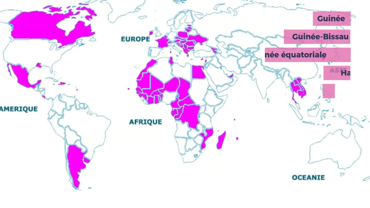 Le monde de la Francophonie (1970-2020)